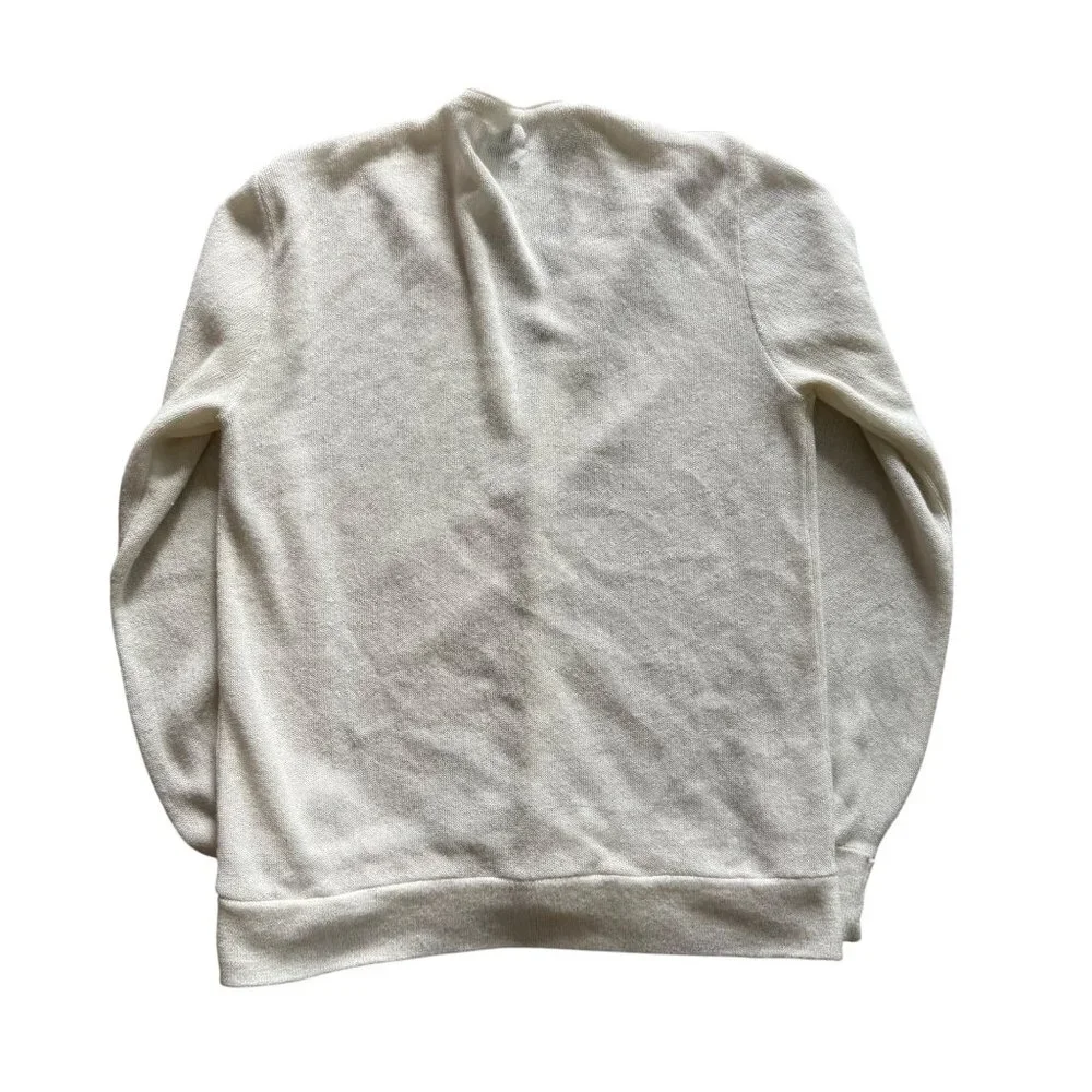Christian Dior Mens Large Vintage Ivory Button-Up Cardigan Sweater Acrylic Blend - Picture 5 of 8